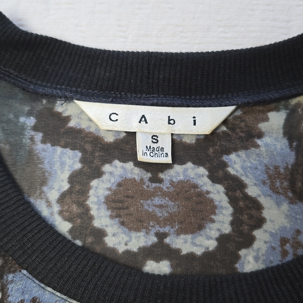 CAbi Sheer Chiffon Python Print Pullover Women's S - image 3